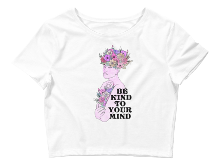 Be Kind To Your Mind Graphic Crop Tee Sale