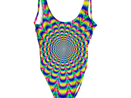 Psi~ Spiral All Over Print One-Piece Swimsuit Hot on Sale