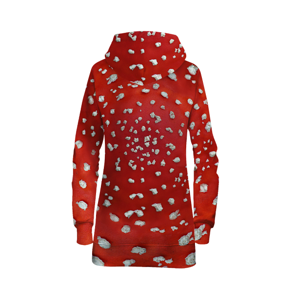 Fly Agaric - Amanita All Over Print Hoodie Dress Hot on Sale