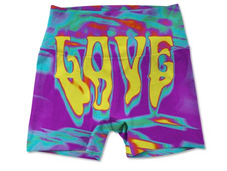 Psi~ Love Allover Print Women s Active Shorts Online Hot Sale