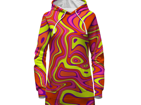 Acid All Over Print Hoodie Dress Sale