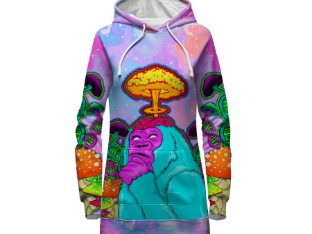 Awakened Ape All Over Print Hoodie Dress on Sale