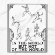 In The World But Not Of The World Graphic Crop Tee For Sale