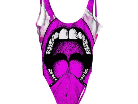 Into My Mouth All Over Print One-Piece Swimsuit Fashion