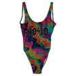 Acid Melt All Over Print One-Piece Swimsuit Fashion