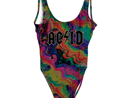 Acid Melt All Over Print One-Piece Swimsuit Fashion