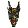 Bicycle Day Pattern All Over Print One-Piece Swimsuit Hot on Sale