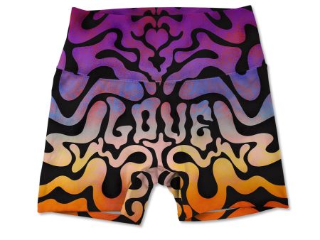 Love Hippie Allover Print Women s Active Shorts Online now