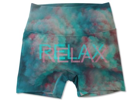 Relax Allover Print Women s Active Shorts Online Hot Sale