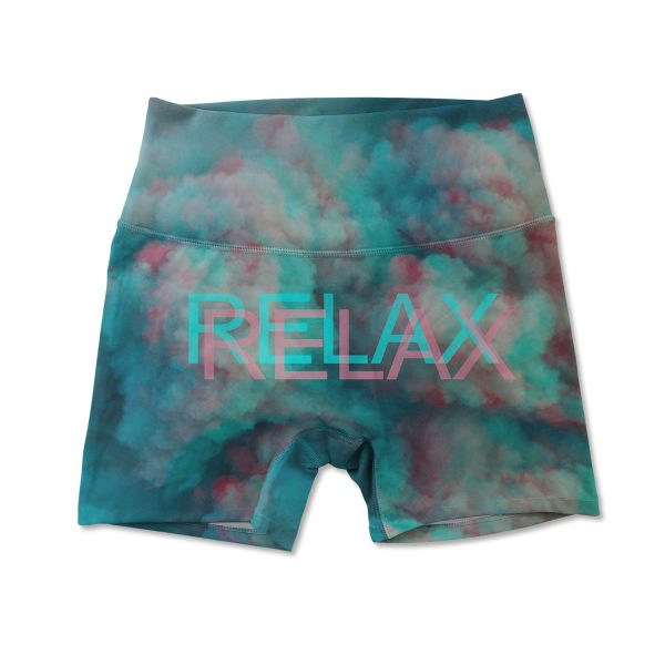 Relax Allover Print Women s Active Shorts Online Hot Sale