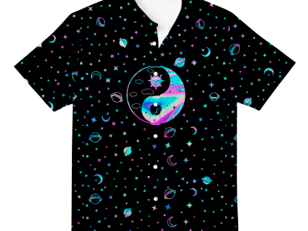 Yinyang Galaxy All Over Print Hawaiian Button Up Online Sale