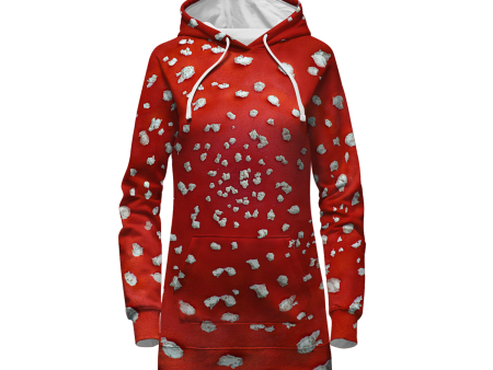 Fly Agaric - Amanita All Over Print Hoodie Dress Hot on Sale