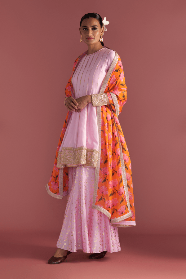 Baby Pink Springbud Sharara Set Online now