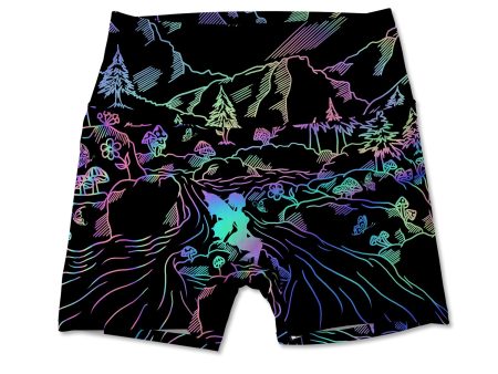 Psi~ World Allover Print Women s Active Shorts Sale