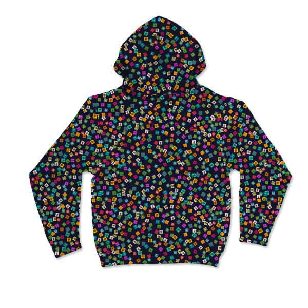 Tabs All Over Print Mask Hoodie Online