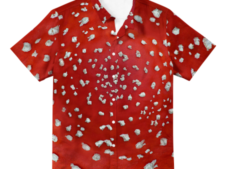 Fly Agaric - Amanita All Over Print Hawaiian Button Up Cheap