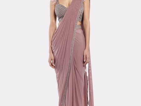 White Swan Drape Saree Discount