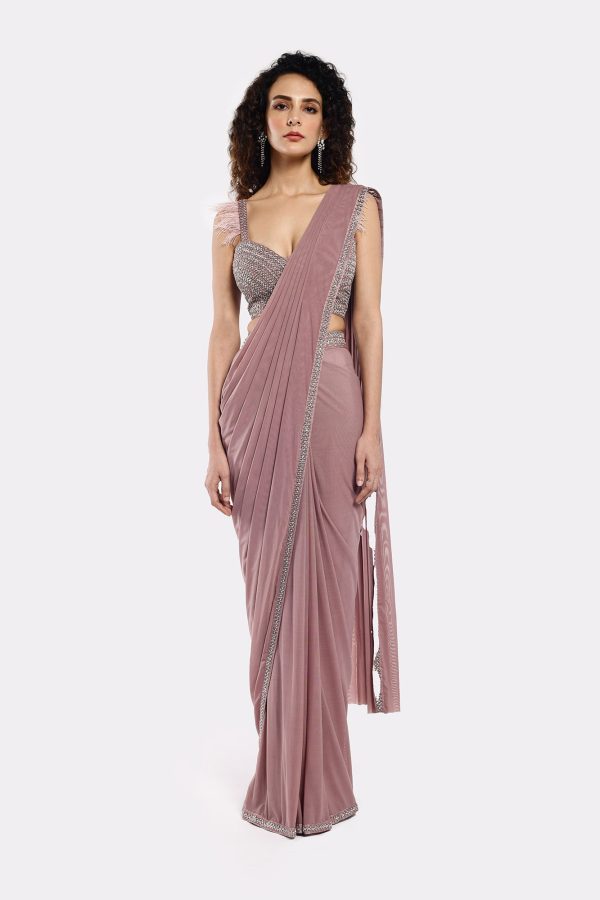 White Swan Drape Saree Discount