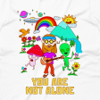 You Are Not Alone Graphic Crop Hoodie For Discount