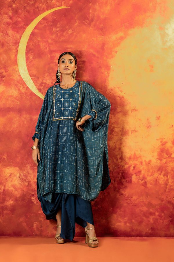 Ajrakh AntiFit Indigo Kurta Set Supply