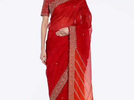 Sequinned Organza Saree Online now