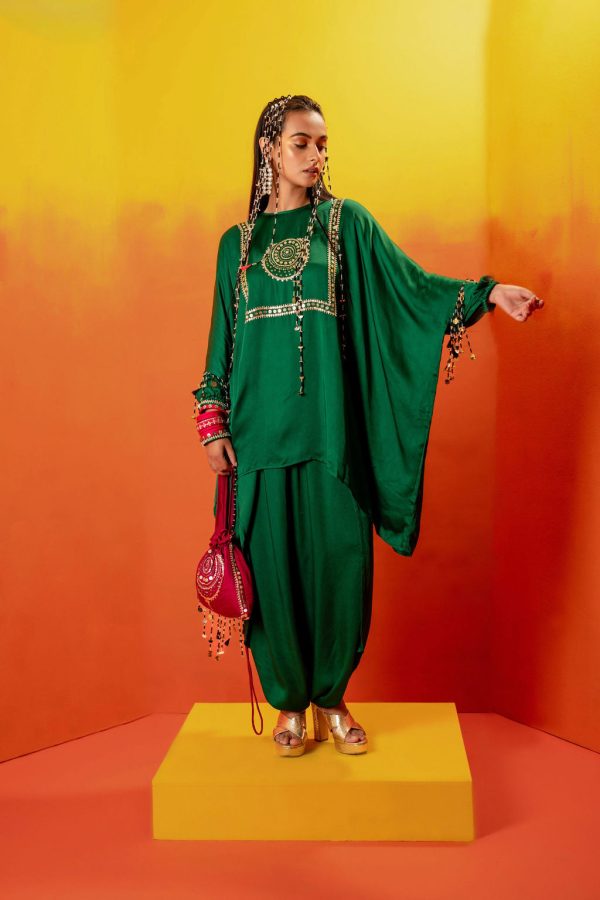 Vani Green AntiFit Tunic With Pant For Cheap