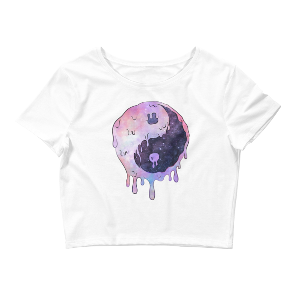 Yinyang Melting Graphic Crop Tee Fashion