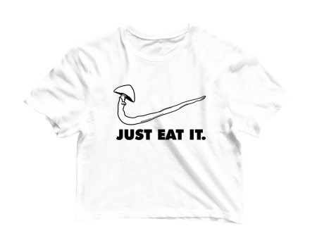 Just Eat It Graphic Crop Tee Hot on Sale