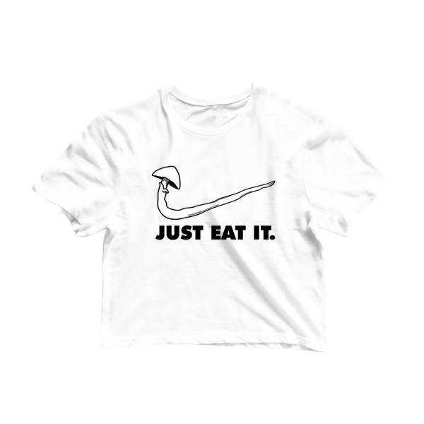 Just Eat It Graphic Crop Tee Hot on Sale