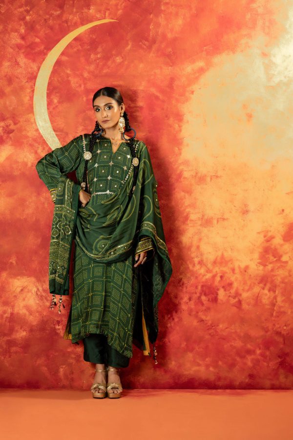 Sitara Ajrakh Straight Kurta With Ajrakh Dupatta Online