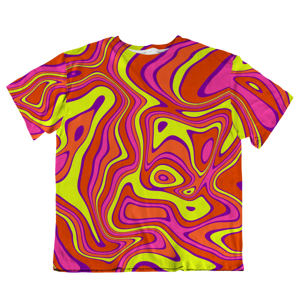 Acid All Over Print Oversized Tee Hot on Sale