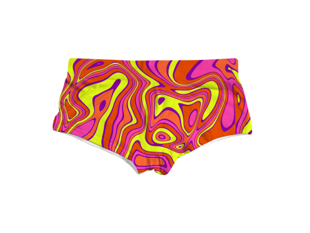 Acid All Over Print Triangle Swim Trunks Fashion