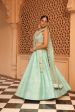 afsa misty green lehenga with blouse and dupatta Online now