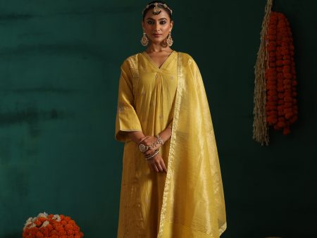 bahaar suit set - yellow For Sale