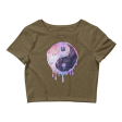 Yinyang Melting Graphic Crop Tee Fashion