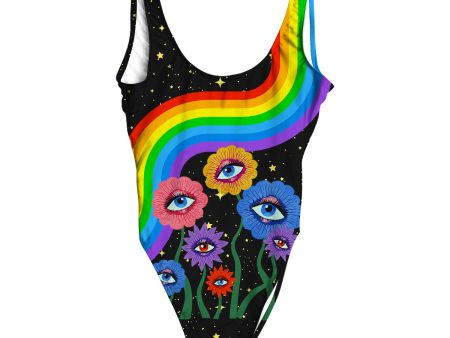 Rainbow Eyes All Over Print One-Piece Swimsuit Online Sale