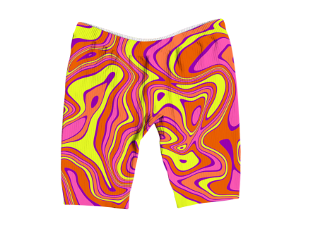 Acid All Over Print Women s Ribbed Shorts Online now