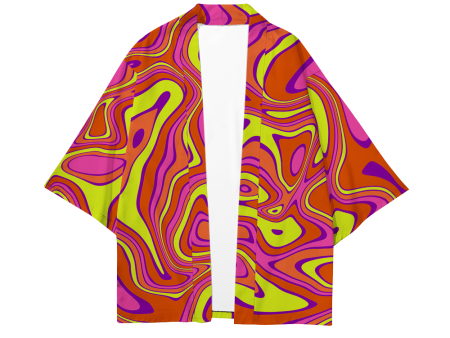 Acid All Over Print Short Coat Cheap