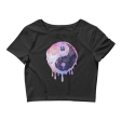 Yinyang Melting Graphic Crop Tee Fashion