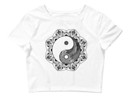 Yinyang Mandala Graphic Crop Tee Online Sale