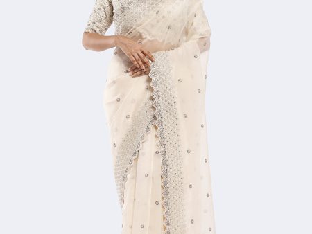 Cutdana Organza Saree Sale