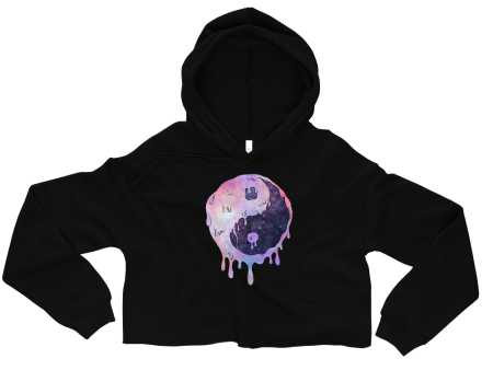 Yinyang Melting Graphic Crop Hoodie Online now