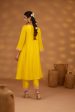 yellow silk embroidered kurta set with dupatta For Discount