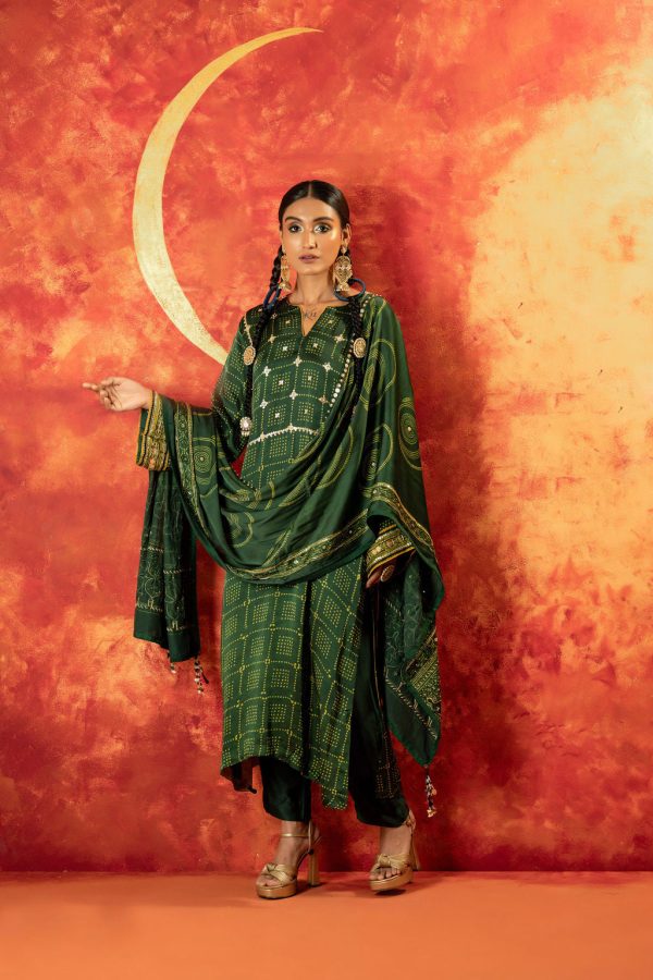 Sitara Ajrakh Straight Kurta With Ajrakh Dupatta Online