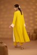 yellow colorblock embroidered kurta set with dupatta Online now