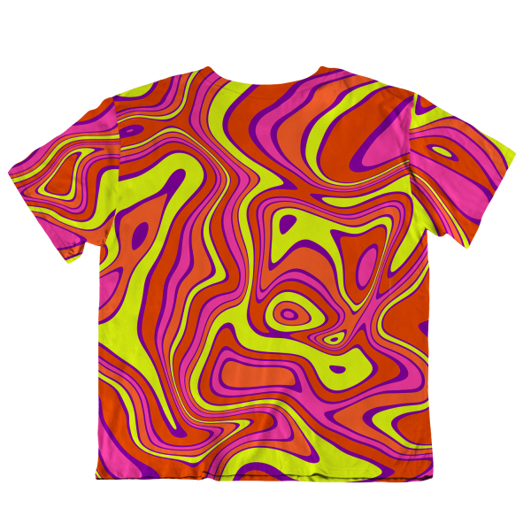 Acid All Over Print Oversized Tee Hot on Sale