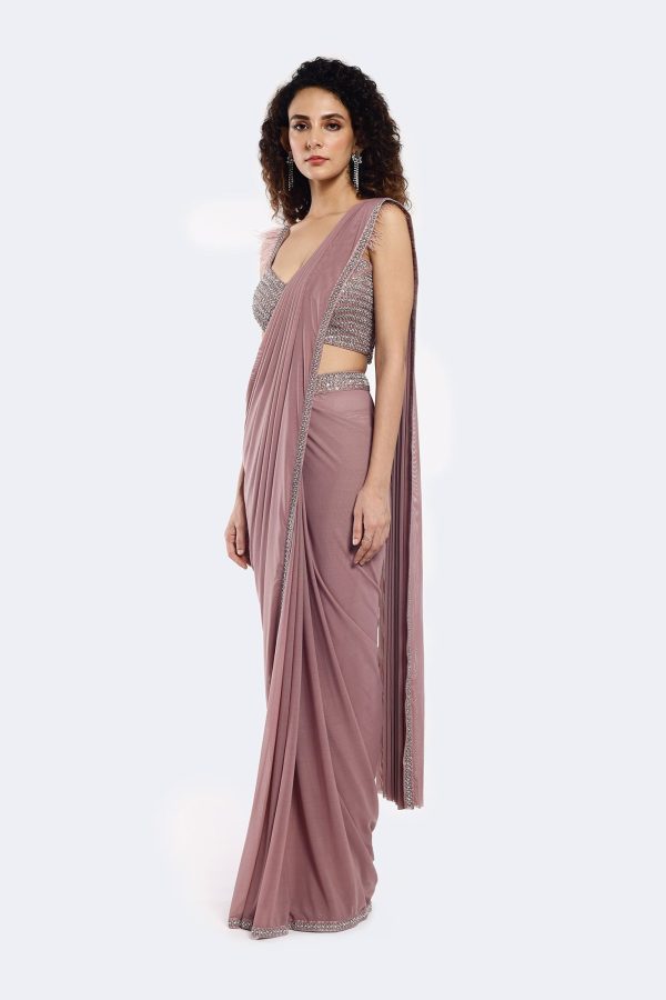 White Swan Drape Saree Discount