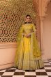 uzma mustard lehenga with blouse and dupatta Hot on Sale