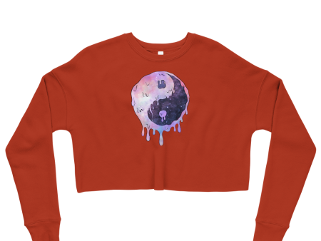 Yinyang Melting Graphic Crop Sweatshirt Online Hot Sale