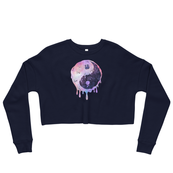 Yinyang Melting Graphic Crop Sweatshirt Online Hot Sale